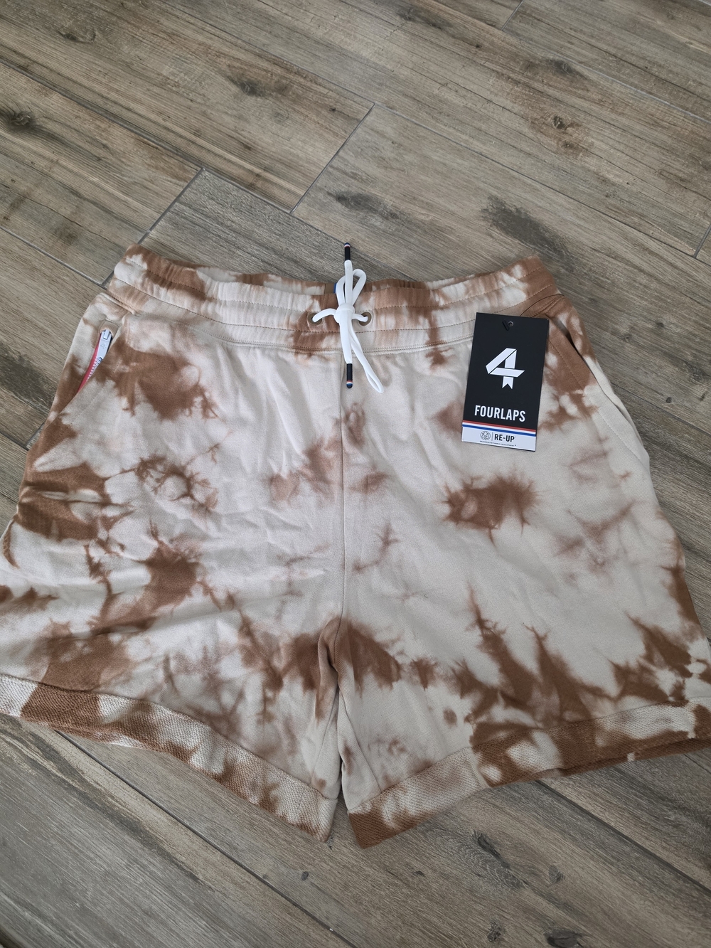 Fourlaps Women's Tie-Dye Athletic Shorts in Brown